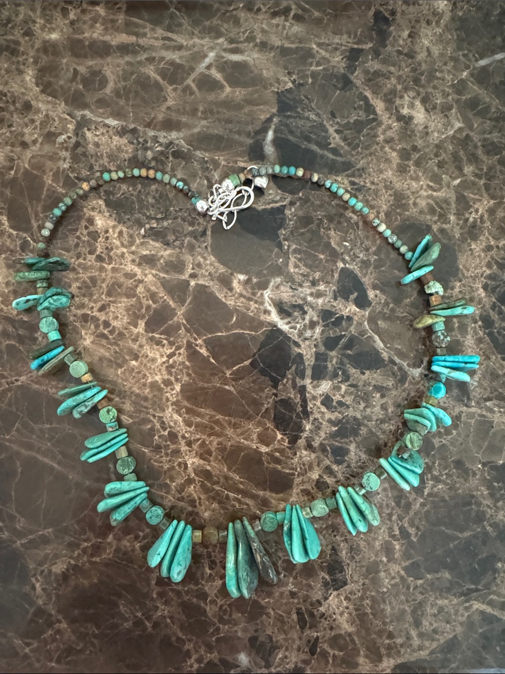 Turquoise Chip Bead Necklace - Women Jewelry